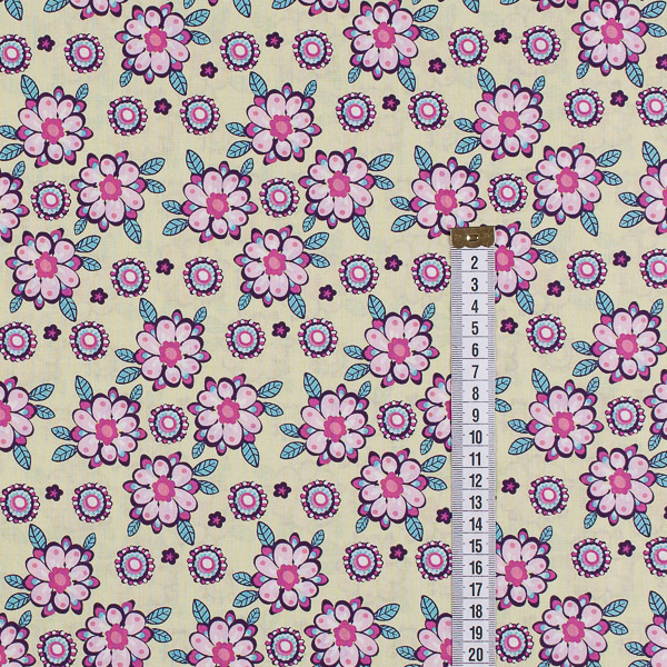 Ткань Хлопок принт - Цветочки 3 2